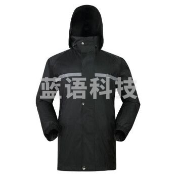 通达雨 雨衣雨裤分体套装 双层双帽檐 男女通用 牛津布防渗透套装 黑色 TDY-002 3XL