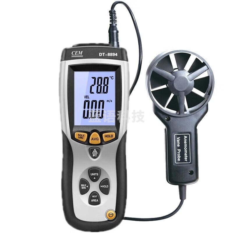 华盛昌（CEM）DT-8894数字风速计 管道通风口风速风量温度测试仪 USB软件