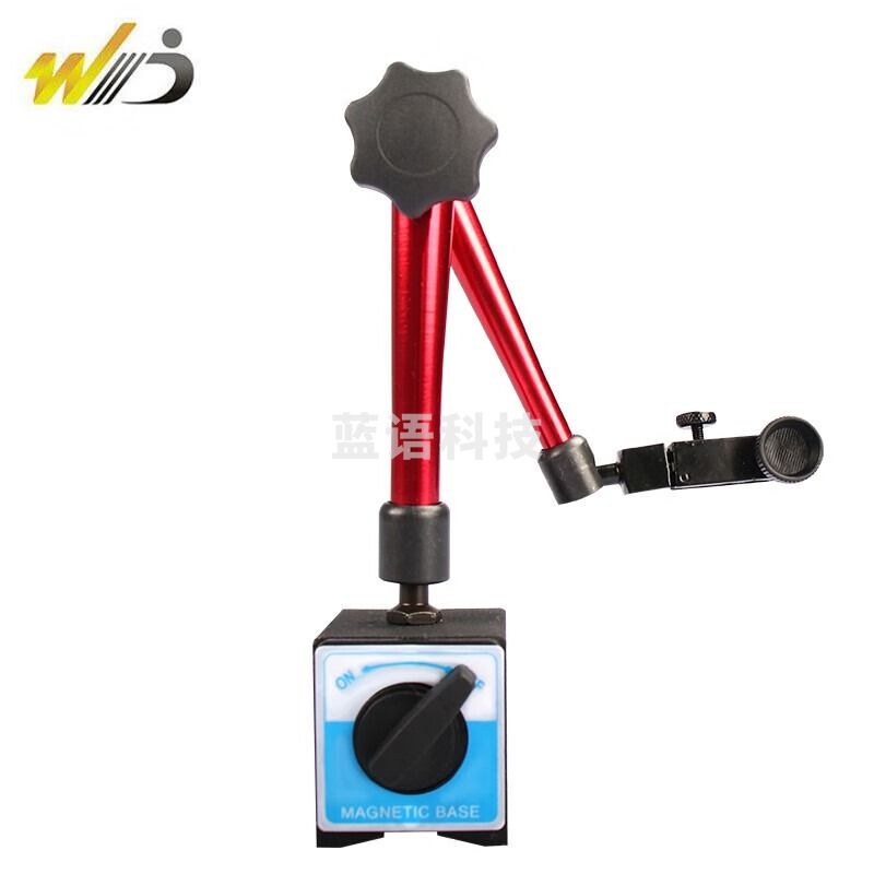 韦度（WD） 万向强力磁性表座微调 百分表千分表支架套装 开关式V型铁三角台 红色万向磁性表座 WCZ-6F