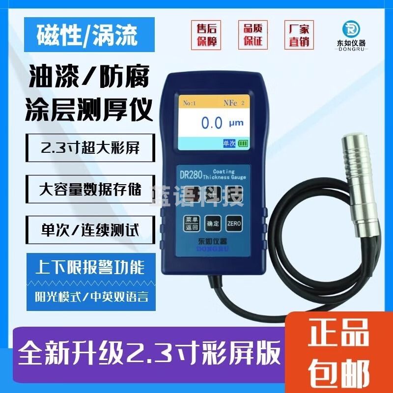 中辐核仪东如涂层测厚仪 高精度测厚仪 防火镀锌涂层厚度检测数显漆膜仪 DR260(铁基1-1250μm)