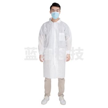 无尘衣白大褂 一次性长袖白大褂 加厚工作服参观服 10件/组