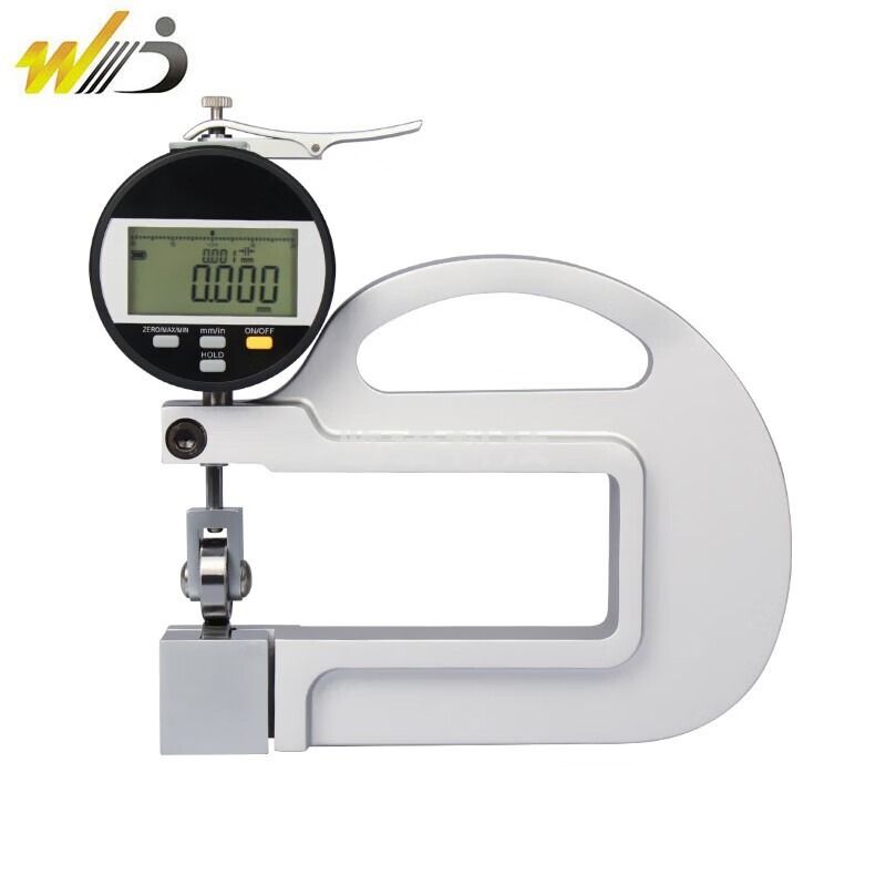 韦度（WD） 高精度数显光栅千分百分连续测厚规滚轮式纸张薄膜厚度测量表仪 光栅千分(大滚轮) 0-10mm