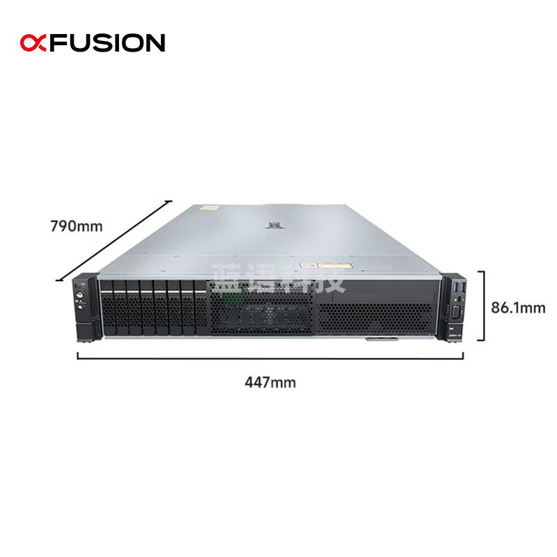 超聚变FusionServer 【2488HV6】 主机 2U  AI算力GPU深度学习国产机型 4颗金牌5320H 80C 2.4G 双电 1024G 2块1.92T 8块2.4T R5