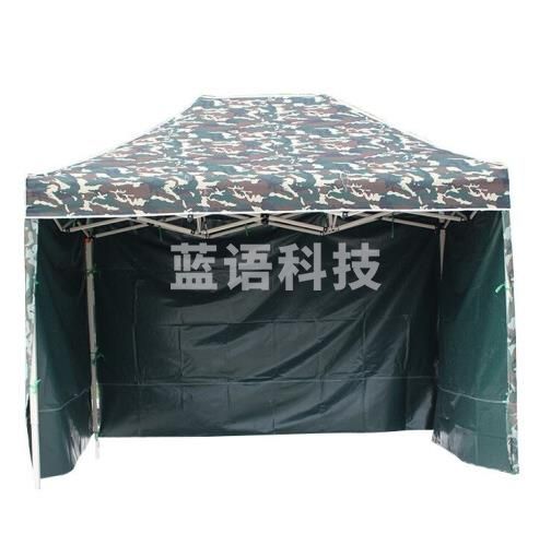 遮阳棚户外伸缩式四角帐篷太阳伞停车棚 3*4.5 3面不透明围布