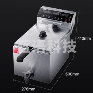 德玛仕 DEMASHI L-101P 电炸炉 电炸锅 商用 单缸 油炸锅 家用炸鸡薯条油条电油炸炉 304不锈钢油缸 