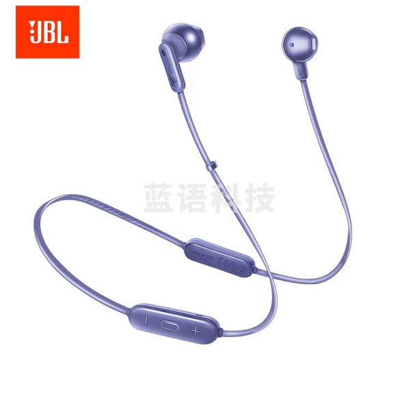 JBL TUNE215BT 无线蓝牙耳机 半入耳式运动耳麦 5.0高效传输 Type-C极速充电 超长续航 苹果安卓耳机 丁香紫