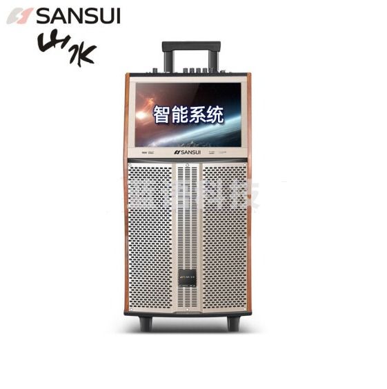山水(SANSUI)QX12 广场舞音响带显示屏 户外演出音箱无线话筒 15.6吋大屏 1只无线话筒