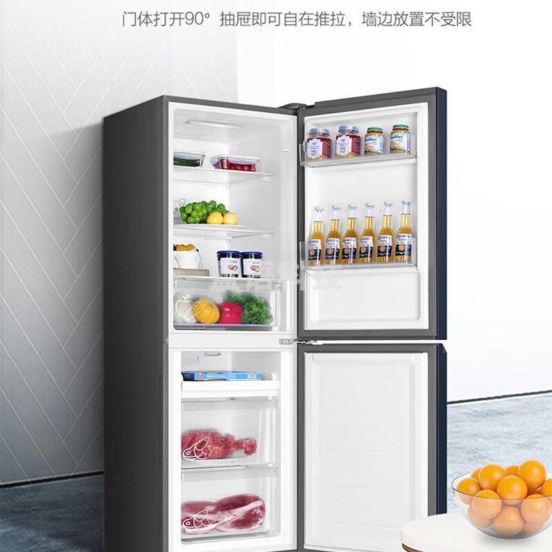 美的·（Midea）540十字四开门对开门变频一级能效双系统双循环大容量净味风冷无霜独立制冰盒智能冰箱 MR-540WSPZE