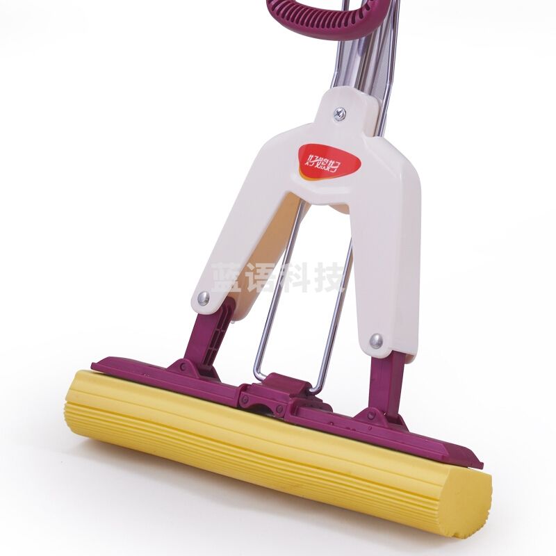 好媳妇 U系列吸水胶棉拖把对折式挤水 家用清洁海绵地拖 免手洗拖布 懒人拖地神器 28CM