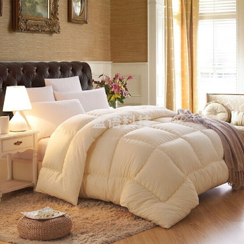 被芯家纺 春秋保暖被子 纤维秋冬被褥 棉被单人学生被芯盖被 米黄 150*200cm 5斤