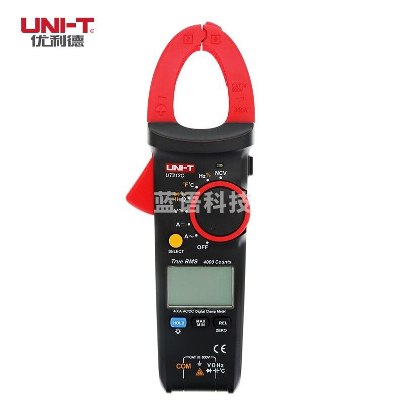 优利德（UNI-T）UT213C 数字钳形表 400A 真有效值数字钳形万用表数显交直流电流表