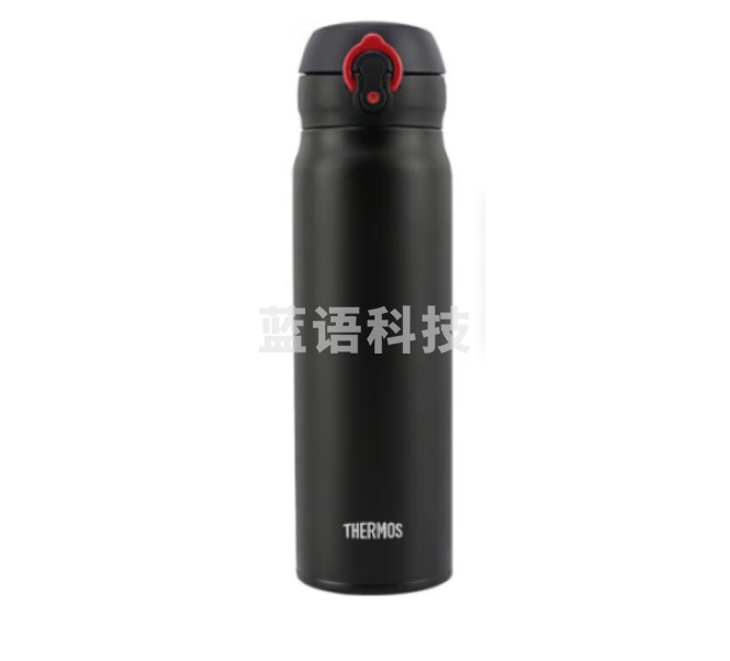 膳魔师(THERMOS)JNL-602 MTBK磨砂黑色大容量不锈钢保温杯 轻量真空车载防漏保冷直身水杯600ml
