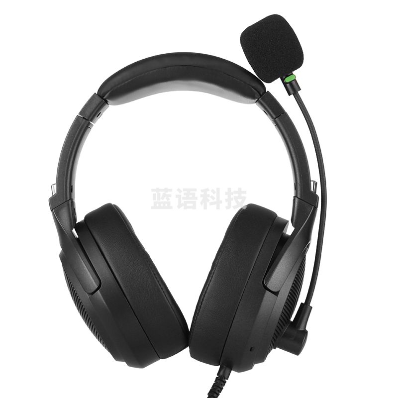 电音D6000教考听力电脑专用头戴式有线耳机英语听说录音人机对话网课带麦克风主动降噪USB耳麦耳返监听