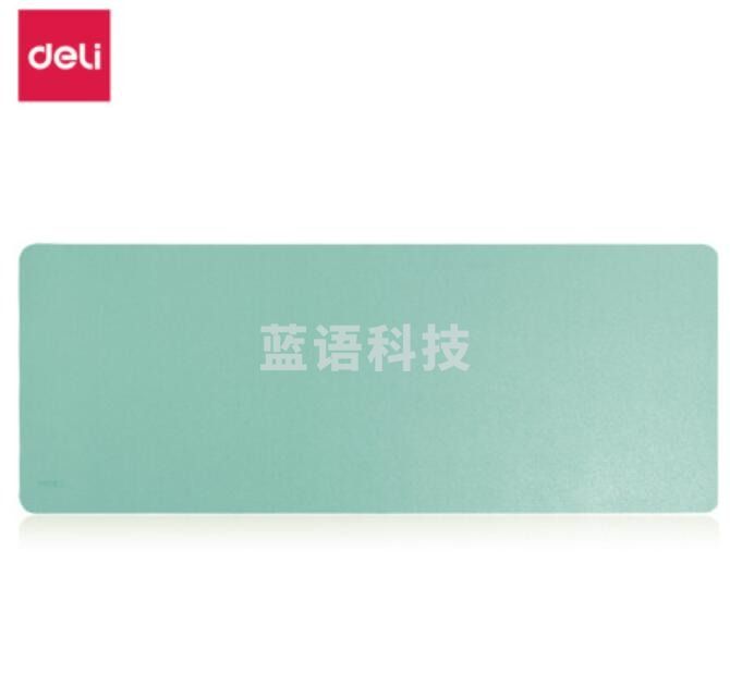 得力皮质+软木材质双面防水鼠标垫 超大面积桌垫 触感亲肤舒适 绿色83012