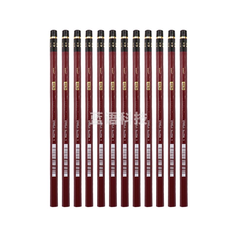 三菱（Uni）素描绘画铅笔 硬度测试铅笔HI-UNI木杆铅笔4H 12支装