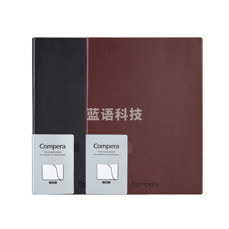 齐心 C8001 Compera 皮面笔记本 B5 154张(黑棕2色，颜色备注)
