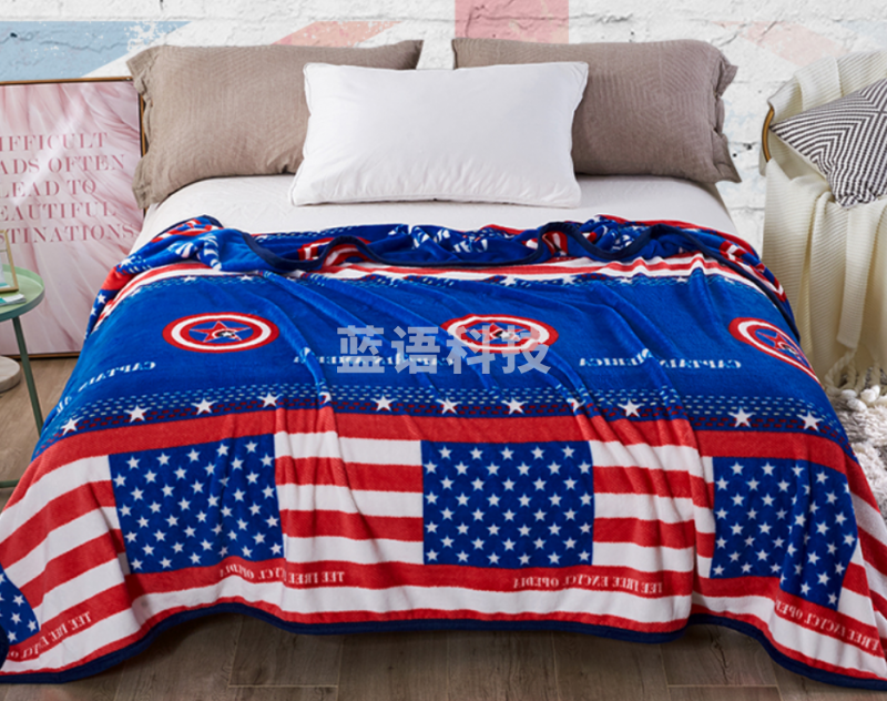 雅鹿·自由自在 毛毯加厚法兰绒毯子 珊瑚绒毛巾被 100*140cm