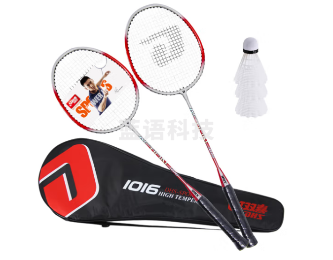 红双喜DHS羽毛球拍入门对拍学生羽拍套装1016附羽毛球