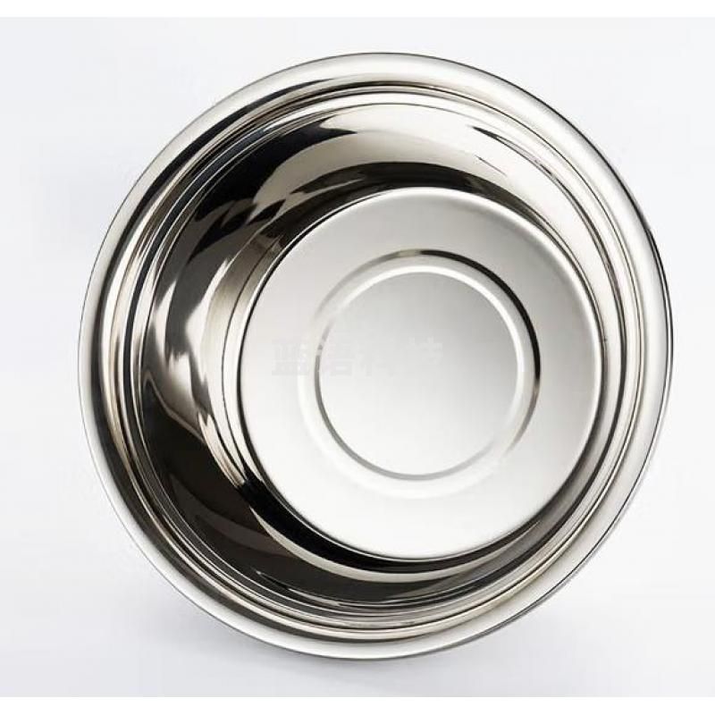 不锈钢盆面盆大号加厚盆洗菜盆味斗打蛋盆厨房配菜盆商用款50cm