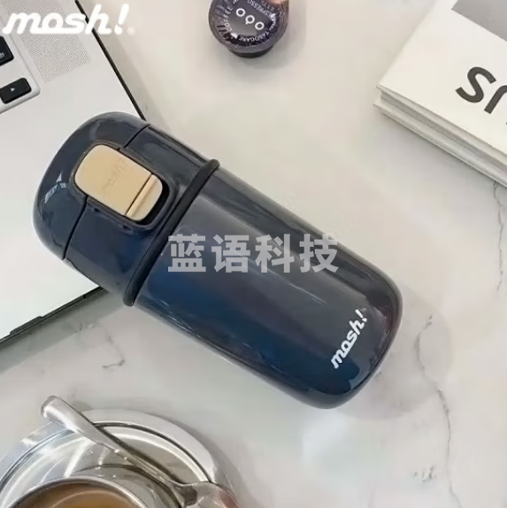 mosh 保温杯弹盖水杯 DMLO360BK 黑色360ml