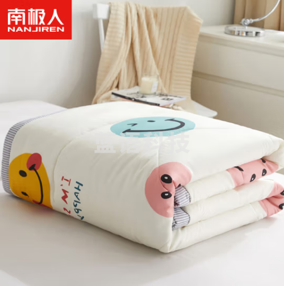 南极人 被子被芯1.2斤 空调被夏凉被薄盖被 双人水洗棉纤维填充 快乐童年200*230cm