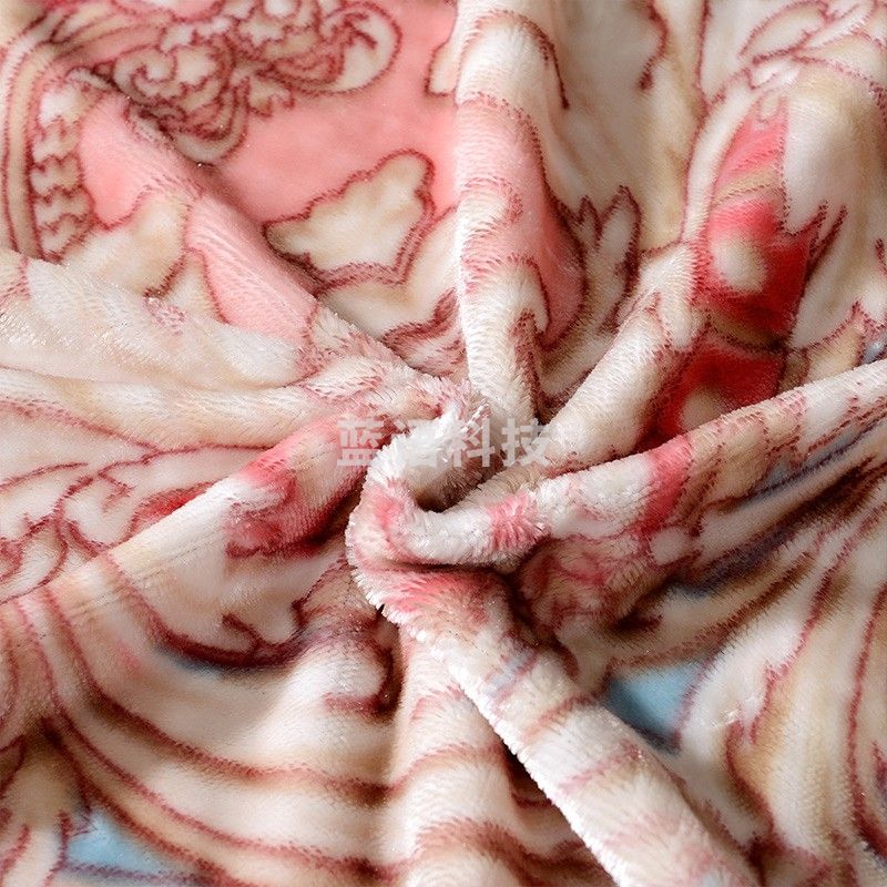 富安娜家纺 加厚保暖毯子 双层云毯 盖被双人毛毯被 波卡普200*230cm 5斤