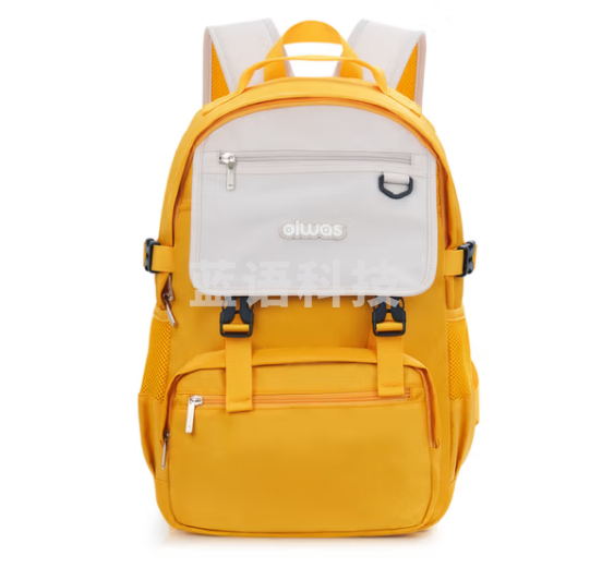 爱华仕 初高中大学生大容量书包男女减负双肩背包4706黄色