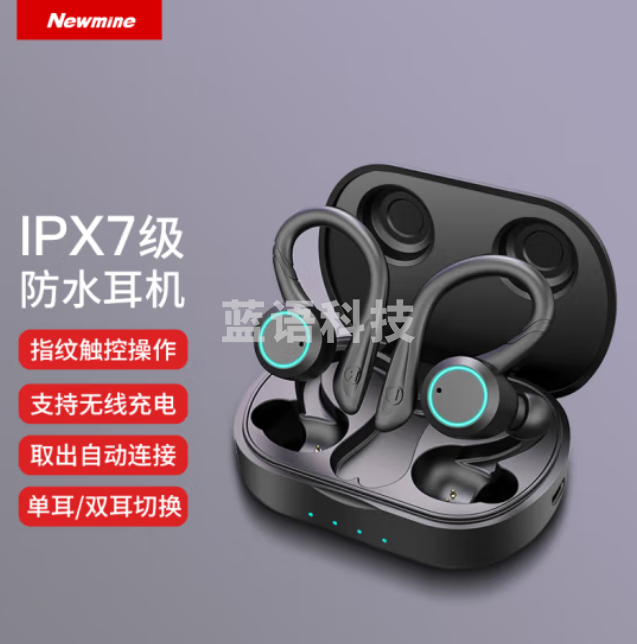 纽曼（Newmine）L1 真无线蓝牙耳机 充电盒蓝牙5.0适用于苹果安卓触摸版 黑色