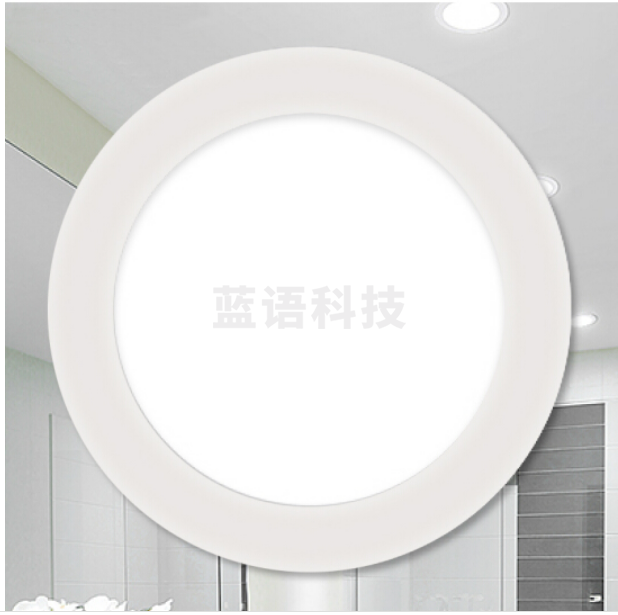 佛山 LED平板灯 FBS-18W-圆形-暗装-暖白 开孔尺寸：205mm