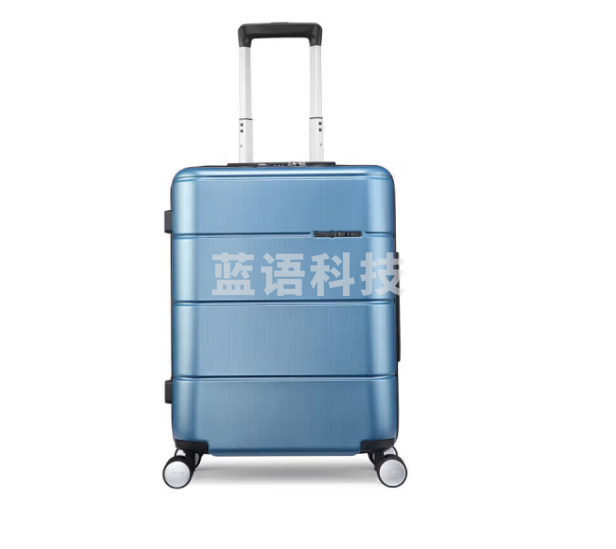 新秀丽（Samsonite）拉杆箱 横向纹理行李箱防刮抗压登机旅行箱TU2*71001浅蓝色20英寸