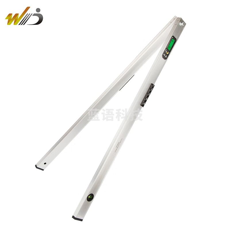 韦度2M折叠数显靠尺高强度铝合金高精度电子水平地面墙面验房检测工具 数显靠尺2米