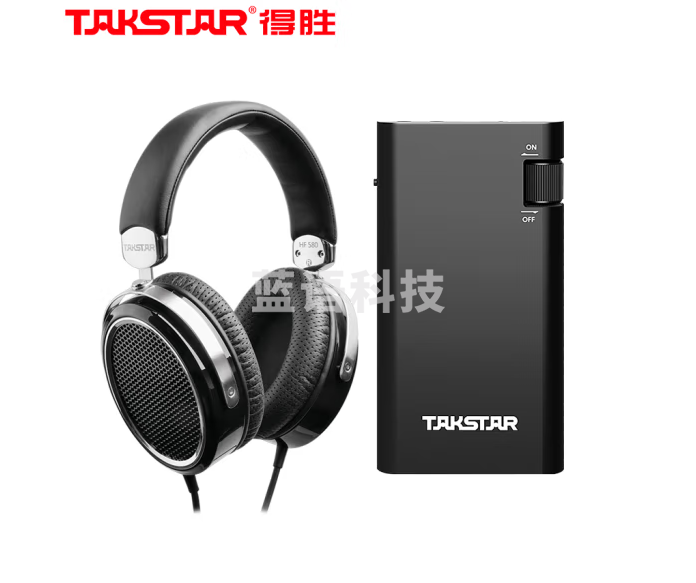 得胜（TAKSTAR）HA 101+HF 580平板振膜发烧 HiFi K歌录音头戴式耳机+便携耳机放大器耳放组合套装