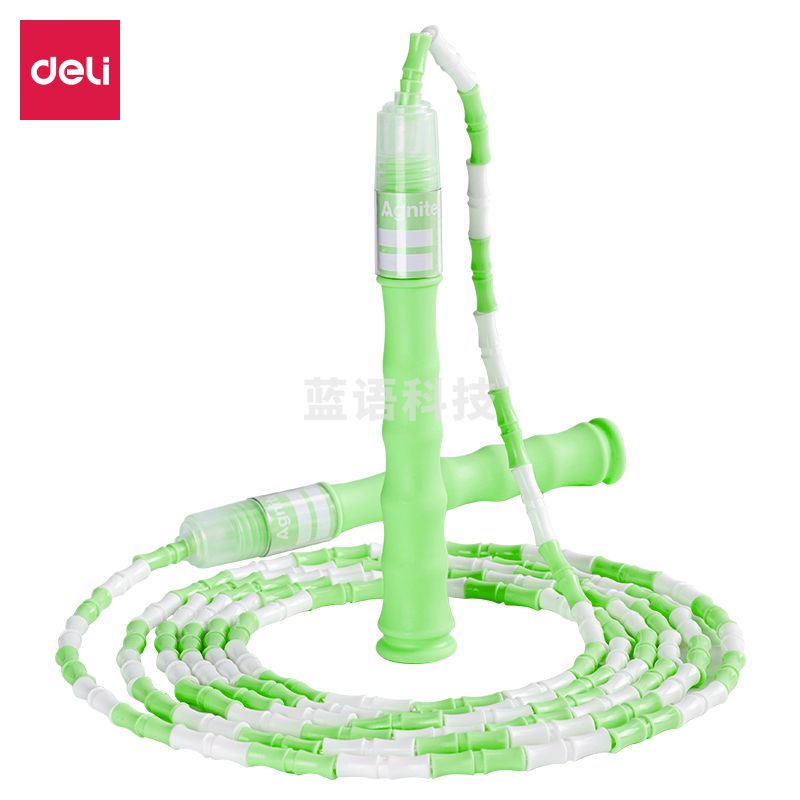 安格耐特F4104竹节跳绳(蓝)(姓名标签款)