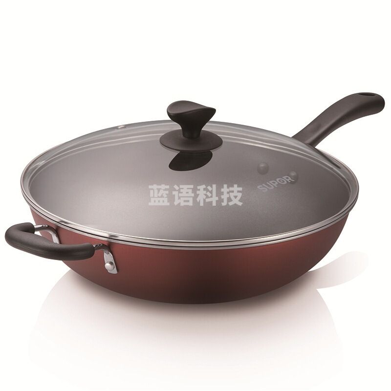 苏泊尔 PC32S3 炫彩易洁不粘炒锅 32CM 红色