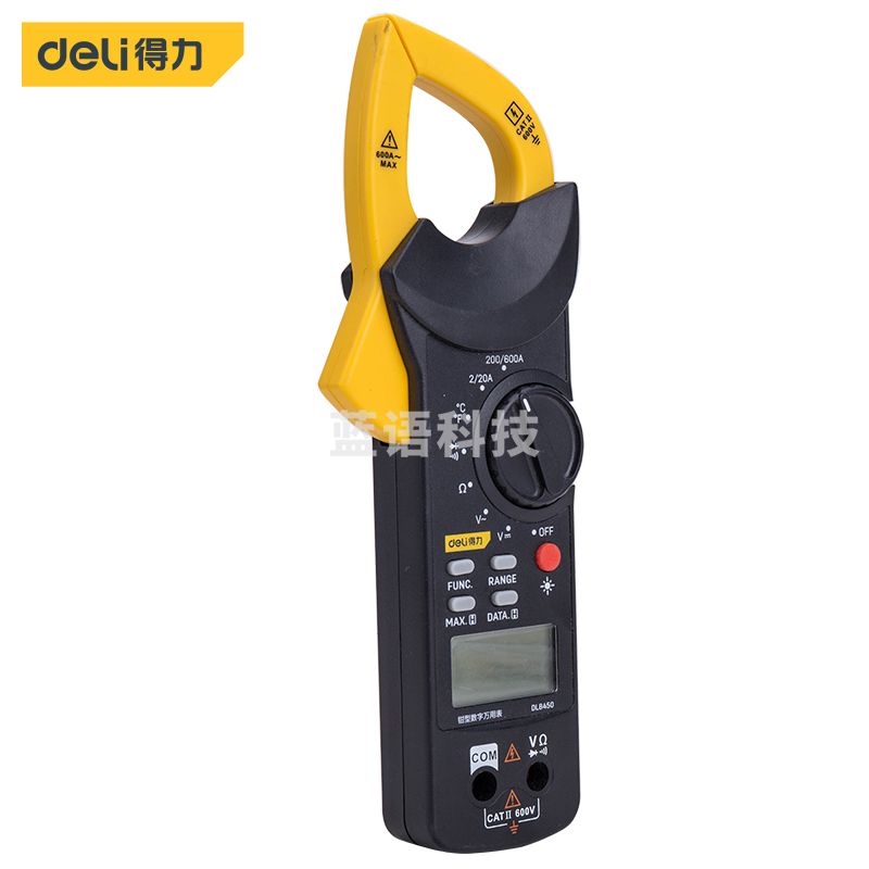得力DL8450 钳型带温度测量数字万用表3-1/2位600
