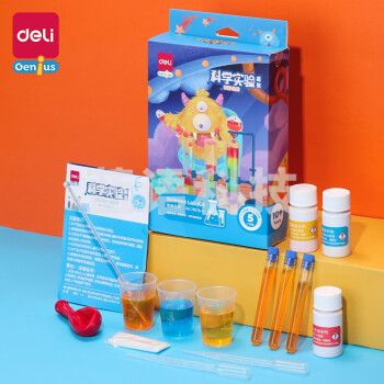 得力74378-4科学实验套装-炫彩台阶(混)(盒)