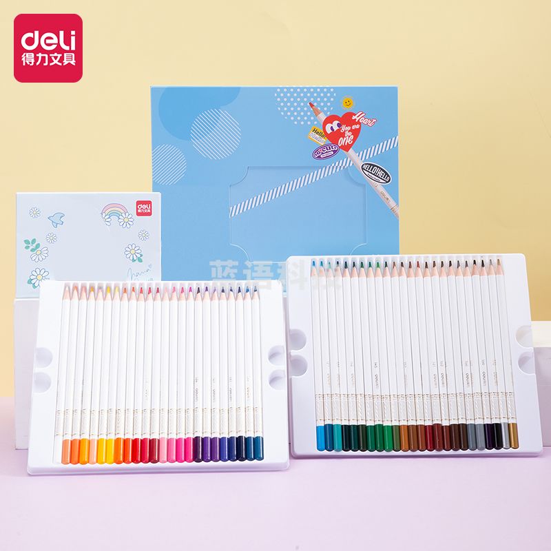 得力68112_彩色铅笔套装(混)(48色/盒)