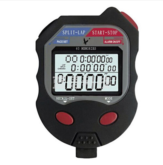 天福秒表 PC560 三排60道 比赛计时器运动跑步倒计时 学生训练厨房记忆计时秒表