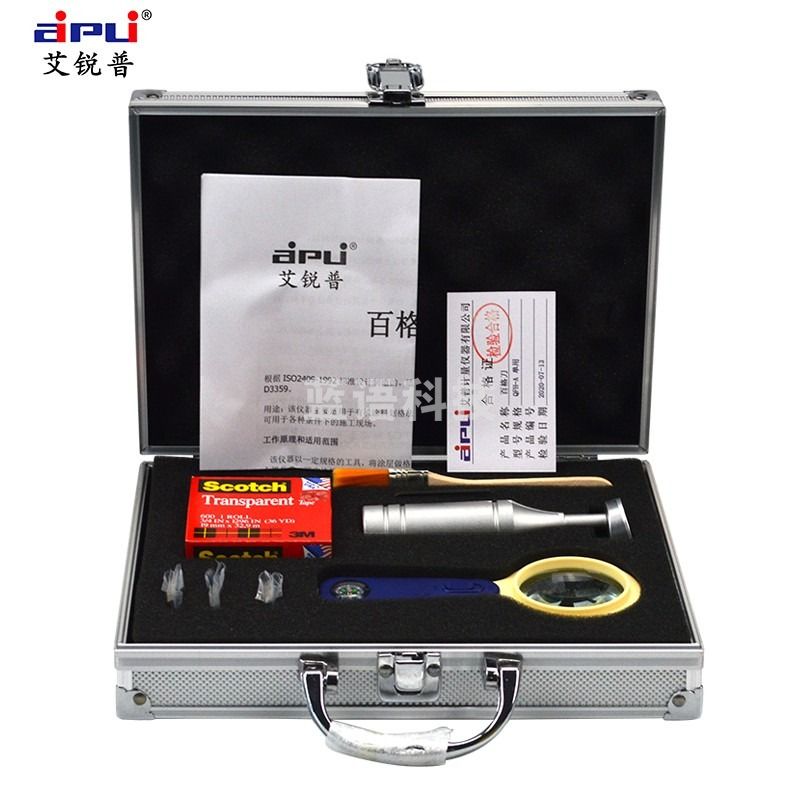 艾锐普 百格刀套装漆膜划格器百格测试刀1-3mm刀片胶带附着力测试工具漆面检测仪 QFH-A(单用/铝盒)