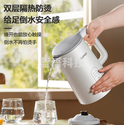 苏泊尔(SUPOR)1.5L侧显温度烧水壶SW-15J71A   触控操作 5段调温保温恒温电热水壶电水壶