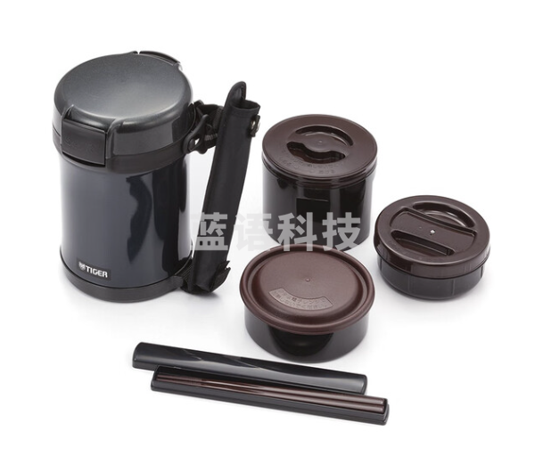 虎牌(TIGER)保温饭盒多层成人大容量便当盒儿童学生不锈钢便携保温饭盒 3层饭盒LWU-A202-KM 不带包