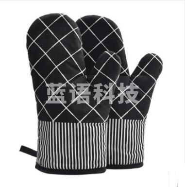 隔热手套 耐高温防烫加厚煲汤烤箱微波炉烘焙手套两只装 款式颜色随机