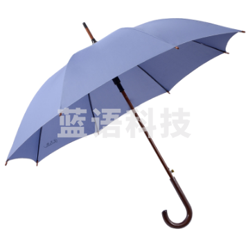 天堂伞弯柄伞木柄伞直杆伞晴雨伞长柄伞半自动伞 118e 蓝灰色