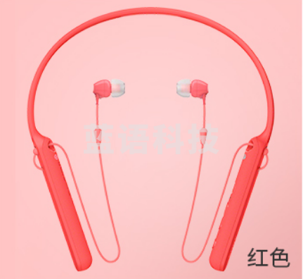 索尼（SONY）WI-C400 无线蓝牙立体声耳机  红色