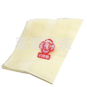 洁丽雅纯棉锻档面巾 6717 米色/蓝色 72*33cm 米色