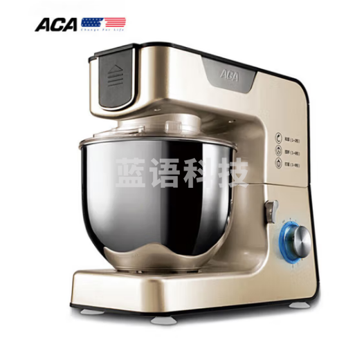北美电器（ACA）厨师机家用和面机揉面机打蛋器全自动料理机打奶油机打蛋器多功能搅拌机AM-CG108（金色）