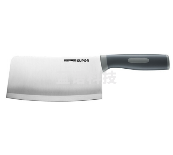 苏泊尔KE180BG1 尖锋·软胶柄系列菜刀 厨房刀具切片刀180mm 黑灰