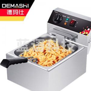 德玛仕 DEMASHI L-101A-S 电炸炉 电炸锅 商用 单缸 油炸锅 家用炸鸡薯条油条电油炸炉 304不锈钢油缸 