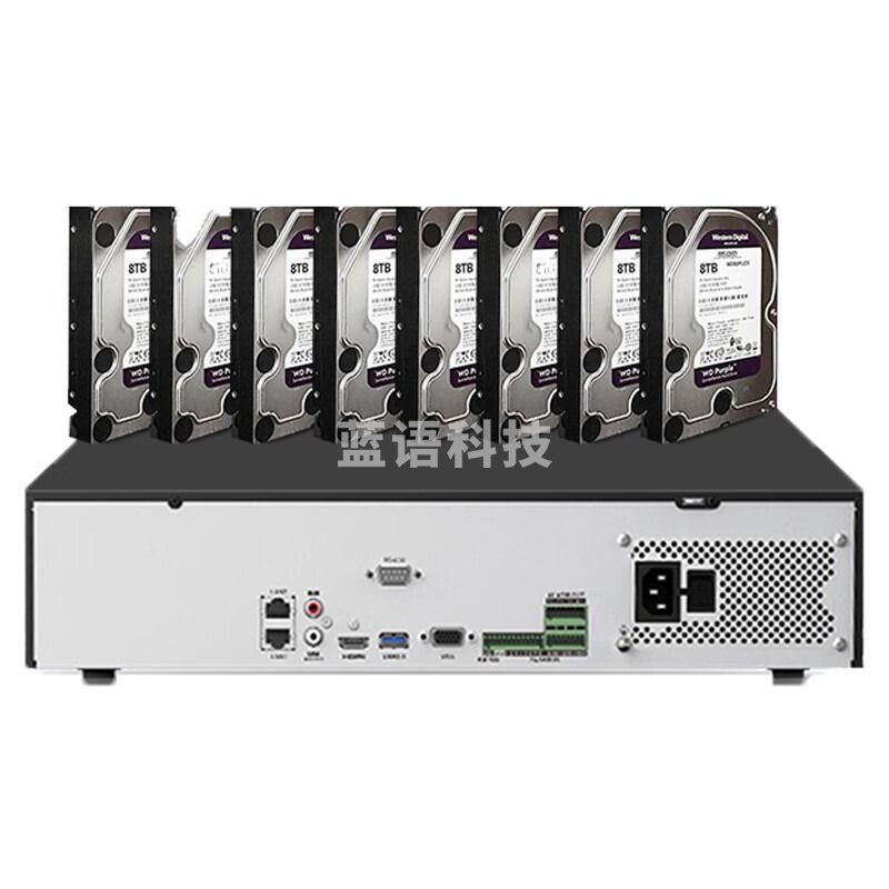 海康威视 DS-8832N-R8网络硬盘录像机监控32路8盘位兼容8TNVR满配32个摄像头带4TB硬盘