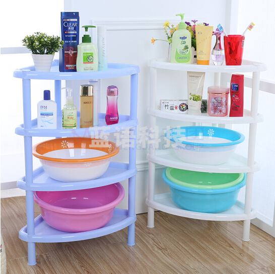四层塑料组装角架 脸盆架 47*35*70cm
